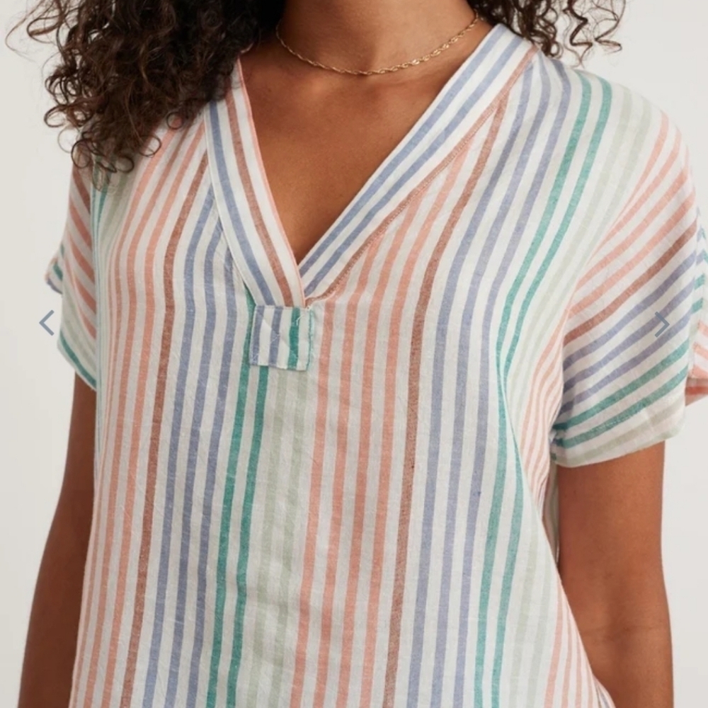 Marine layer Bali Tunic in Rainbow Stripe - Picture 3 of 11